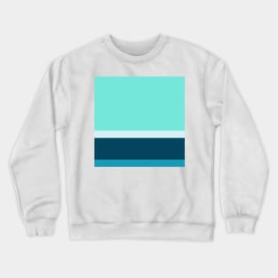 A fascinating hybrid of Ice, Tiffany Blue, Water Blue and Marine Blue stripes. Crewneck Sweatshirt